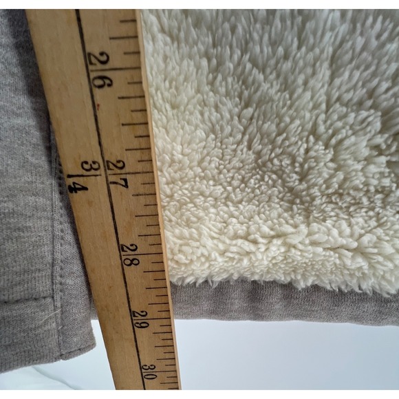 LL Bean Women's Cozy Sherpa Lined Cardigan Sweatshirt Jacket Taupe L - Picture 7 of 11